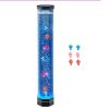 Sensory Bubble Tube Lamp, 2.67 ft Bubble Fish Tube, Sensory Aquarium Lamp with 6 Floating Fish & 16 Color Effects, Remote Control