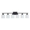6-Light Black Vanity Lights, 38'' Modern Bathroom Vanity Lighting Fixtures for Mirror, Matte Bathroom Lighting Fixtures