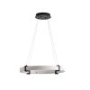 Modern LED Pendant Light, 24-Inch Round Hanging Chandelier with Adjustable Height, Imitation Marble Finish Resin Ring Ceiling Light for Dining Room