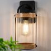 Dusk to Dawn Outdoor Wall Lights, Modern Photocell Sensor Exterior Light Fixtures Wall Mount Porch Light