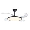 42 Inch Retractable Ceiling Fan,Low Profile Ceiling Fan with Light and Remote
