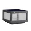 12" Black Solar Powered LED Post Cap Light, Modern Outdoor LED Fence Light for Pathways, Decks, and Patios (1-Pack)