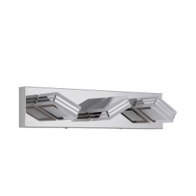 Modern Dimmable Vanity Lights for Bathroom LED 3 Light Bathroom Lights Over Mirror Chrome Bath Wall Lighting