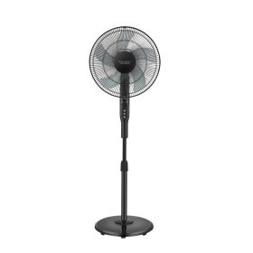 16" 12-Speed Pedestal Fan and Remote, BHS23619315319R, New, Black