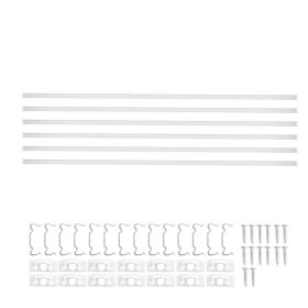 6-Pack 3.3 ft/1M U Shape LED Aluminum Channel, with Milky Cover, End Caps and Mounting Clips, Aluminum Profile for LED Strip Light Installations