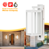 Inowel Motion Sensor Outdoor Wall Light Integrated LED Porch Light with Clear Glass Shade 22529