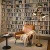 Axis Brassed Gold Floor Lamp with 4-Way Switch Double Spots with Metal Base