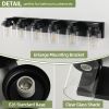 6 Light Bathroom Light Fixtures Over Mirror Bathroom Vanity Light, Black Vanity Lights with Clear Glass Shade