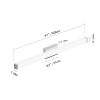 Bathroom Vanity Light Brushed Nickel Square LED 41 inch 24W 6000K Cool White Light Wall Bar Lighting Fixtures Over Mirror (Brushed Nickel, 41in)