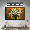 Black Bathroom Light Fixtures 4 Lights Bathroom Vanity Light LED Dimmable Matt Black Vanity Lights 24W Cool White 6000K