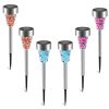 6Packs Solar Garden Lights Outdoor Solar Pathway Lights IP44 Water-resistant Landscape Lights 8Hrs Lawn Lamps for Yard Driveway Walkway