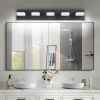 Bathroom Vanity Lights Over Mirror for Mirror Led Light Fixture 5 Lights Modern Black Vanity Light