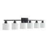 6-Light Black Vanity Lights, 38'' Modern Bathroom Vanity Lighting Fixtures for Mirror, Matte Bathroom Lighting Fixtures