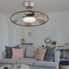 Light Pro 22 in. LED Indoor Coffee Smart Ceiling Fan with Remote Control [Unable ship weekends, TK/TEMU only for pickup]