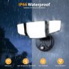 90W Dusk to Dawn Outdoor Lighting,10000lm Flood Lights Outdoor,IP66 Waterproof Black LED Security Light with Photocell