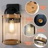 Dusk to Dawn Outdoor Wall Lights, Modern Photocell Sensor Exterior Light Fixtures Wall Mount Porch Light