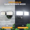 32w 3200LM Dusk to Dawn Outdoor Lighting,6500K Dual-Head Flood Light Outdoor with Photocell,IP66 Waterproof Security Lights