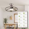 Light Pro 22 in. LED Indoor Coffee Smart Ceiling Fan with Remote Control [Unable ship weekends, TK/TEMU only for pickup]