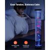 Sensory Bubble Tube Lamp, 2.67 ft Bubble Fish Tube, Sensory Aquarium Lamp with 6 Floating Fish & 16 Color Effects, Remote Control