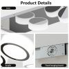 LED Modern 3 Light White Rotating Oval Acrylic with Chrome Base 21 Inch Vanity Light Over Mirror Lighting Fixture