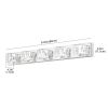 35" Modern Crystal 5-Light LED Wall Sconce – Elegant Chrome Bathroom Vanity Light with Clear Crystal Shades for Bathroom, Bedroom, or Hallway