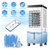 Portable Air Cooler Fan 12L Evaporative Air Conditioner with 3-Speed Dual Water Tank Touch & Remote Control 4 Wheels 4 Ice Packs Oscillation 15H Timer