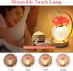 Rose Flower Lamp,Birthday Gifts for Women,Rechargeable Cordless LED Touch Lamps,3-Colour Infinitely Dimming Small Night Light,for Living Room