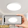 6PK 12 in. LED Flush Mount Ceiling Light Fixture - 2880 Lumens, 5 CCT 2700K/3500K/40000K/5000K/6500K, Round Color Selectable Panel Light, Dimmable
