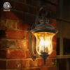 22"(H) Vintage Outdoor Wall Lantern, Weatherproof Exterior Sconce Light with Clear Glass Shade, Waterproof Wall Mount Light Fixture for Patio, Porch