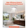 Bathroom Exhaust Fan with LED Light, 80 CFM Bathroom Vent Three Gear Color Temp, 1.5 Sones Low-Noise, Premium AC Motor Ceiling Fan for Laundry Room