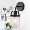 1-Light ll Lamp with Clear Glass Shade, Modern ll Sconce, Industrial Indoor ll Light Fixture E26 Socket,[No Bulb][Unable ship on weekends