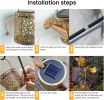 Outdoor Solar Metal Watering Can Small Hanging Decorative