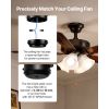 Ceiling Fan Light Kit, Four-Light 3000K 750lm Fan Light Kit with Pull Chain, Replacement Light Fixture for Living Room, Bedroom, Home Decor