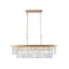 Chandeliers,Rectangular Crystal Chandelier Adjustable,E12 Modern Industrial Crystal Lights