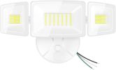 75W Flood Lights Outdoor, 7000LM Brightness Security Lights Switch Controlled, 3 Adjustable Heads, IP65 Waterproof