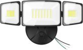 75W Flood Lights Outdoor, 7000LM Brightness Security Lights Switch Controlled, 3 Adjustable Heads, IP65 Waterproof