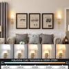 Rechargeable Battery Operated Wall Sconces, Set of 2 with Wireless Remote - Dimmable Modern Cordless Wall Lights for Bedroom, Living Room, Hallway