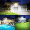 75W Flood Lights Outdoor, 7000LM Brightness Security Lights Switch Controlled, 3 Adjustable Heads, IP65 Waterproof