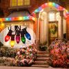 C7 Multi-color Christmas Decorative Lights; 28 Feet Retro Christmas Tree Lamps; Outdoor Roof Line String Lights; 27 Light Bulbs