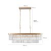 Chandeliers,Rectangular Crystal Chandelier Adjustable,E12 Modern Industrial Crystal Lights