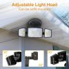 75W Flood Lights Outdoor, 7000LM Brightness Security Lights Switch Controlled, 3 Adjustable Heads, IP65 Waterproof